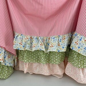 Matilda Jane Whimsical Pastel Cottage Core Ruffled Bed Skirt Size Twin